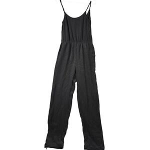 Friend Of Mine Metropolis Silk Jumpsuit Womens 0 Black Lightweight Sleeveless